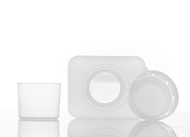 Kunststoff Vierkantflasche OV: 1,0 Liter, Farbe: natur Kunststoff Vierkantflasche OV: 1,0 Liter, Farbe: natur