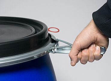 Open head drum: 120,0 liter, colour: blue Open head drum: 120,0 liter, colour: blue