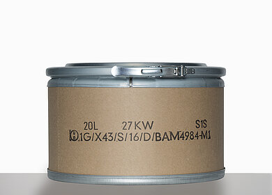 Fiber drum NTR: 20,0 liter, colour: natural