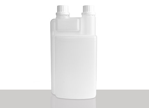 Kunststoff Dosierflasche 2-Neck/60: 1,0 liter, colour: natur