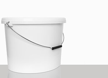 Kunststoff Ovaleimer: 15,5 Liter, Farbe: weiß