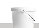 Plastic oval bucket: 18,1 liter, colour: white