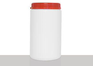 Kunststoff Schraubdeckeldose UN: 1,3 Liter, Farbe: weiß