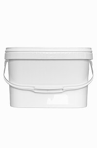 Kunststoff Rechteckeimer: 8,0 Liter, Farbe: weiß