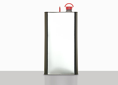 Tinplate canister: 5,0 liter, colour: blank