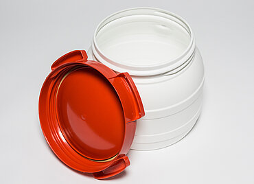 Kunststoff Schraubdeckelfass: 10,0 Liter, Farbe: weiß Kunststoff Schraubdeckelfass: 10,0 Liter, Farbe: weiß