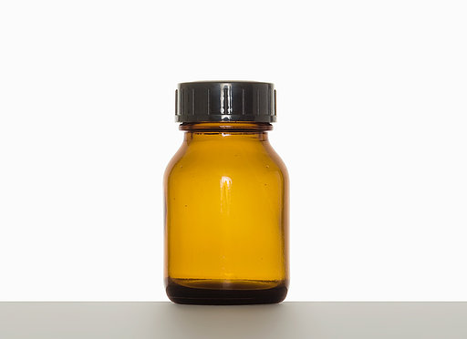 Weithalsglas: 50 Milliliter, Farbe: braun
