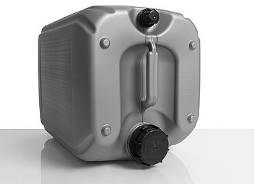 Plastic canister: 20,0 liter, colour: silver