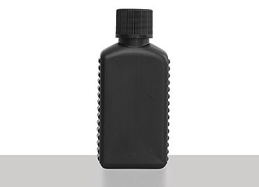 Square bottle S 50/18: 50 milliliter, colour: black