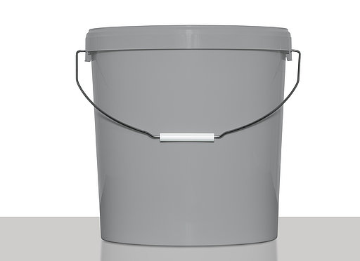 Kunststoff Rundeimer ECO: 21,3 Liter, Farbe: grau