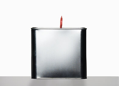 Tinplate canister: 2,0 liter, colour: blank