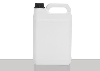 Kunststoffkanister fluoriert: 5,0 Liter, Farbe: weiß
