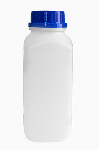 Chemical bottle: 1,0 liter, colour: natural