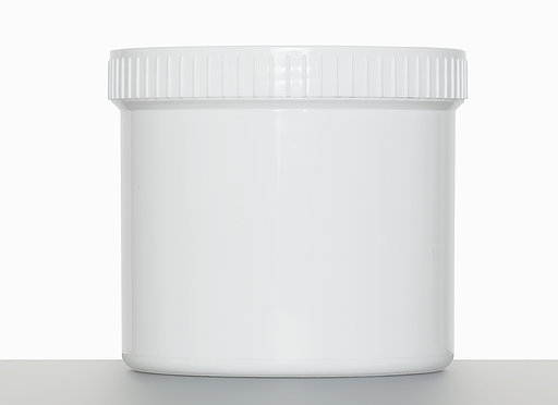 Screw cap can: 500 milliliter, colour: white