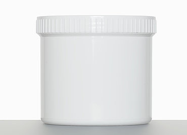 Kunststoff Schraubdeckeldose: 500 Milliliter, Farbe: weiß