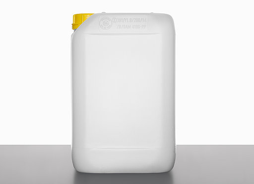 Plastic canister: 6,0 liter, colour: natural
