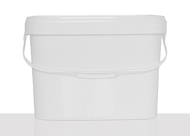 Kunststoff Rechteckeimer: 21,0 Liter, Farbe: weiß