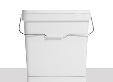 Square bucket: 27,0 liter, colour: white