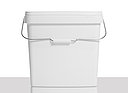 Square bucket: 27,0 liter, colour: white