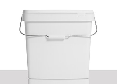Kunststoff Rechteckeimer: 27,0 Liter, Farbe: weiß