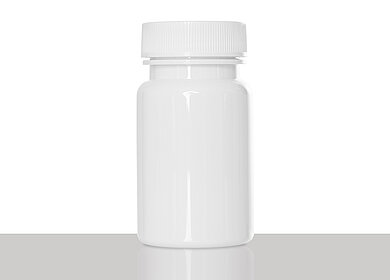 PET-Packer: 60 milliliter, colour: white