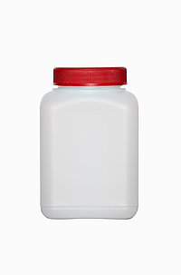 Kunststoff Vierkantflasche: 500 Milliliter, Farbe: natur