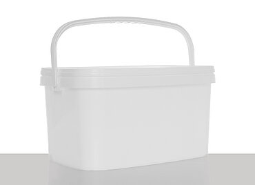 Kunststoff Rechteckeimer: 11,0 Liter, Farbe: weiß Kunststoff Rechteckeimer: 11,0 Liter, Farbe: weiß