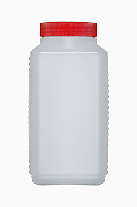 Kunststoff Vierkantflasche: 750 Milliliter, Farbe: natur