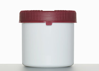 Kunststoff Schraubdeckeldose UN Packo: 650 Milliliter, Farbe: weiß