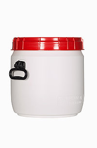 Total opening drum: 26,5 liter, colour: white