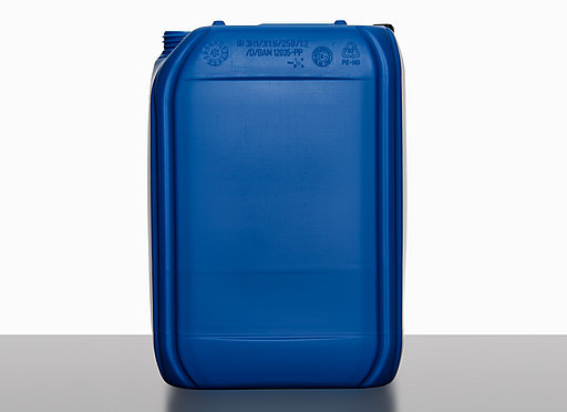 Plastic canister: 25,0 liter, colour: blue