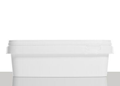 Square bucket: 2,5 liter, colour: white