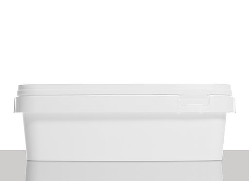 Square bucket: 2,5 liter, colour: white