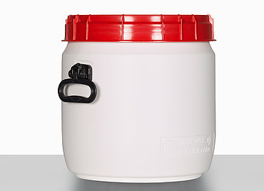 Total opening drum: 26,5 liter, colour: white