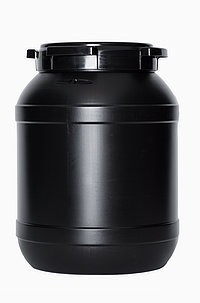 UV resistant wide neck drum: 26,0 liter, colour: black