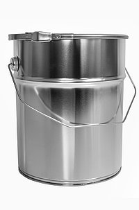 Tinplate bucket: 10,0 liter, colour: blank