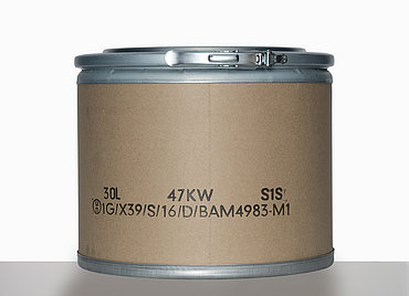 Fiber drum NTR: 30,0 liter, colour: natural