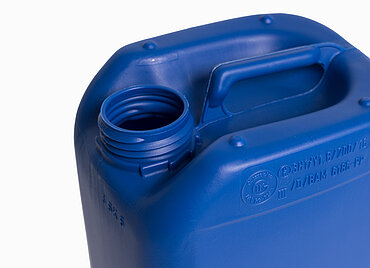 Kunststoffkanister: 6,0 Liter, Farbe: blau