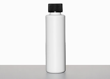 Kunststoff Rundflasche R 125/25: 125 Milliliter, Farbe: weiß