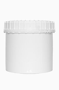 Kunststoff Schraubdeckeldose: 650 Milliliter, Farbe: weiß