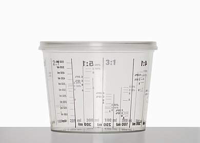 Laboratory cup: 550 milliliter, colour: clear transparent