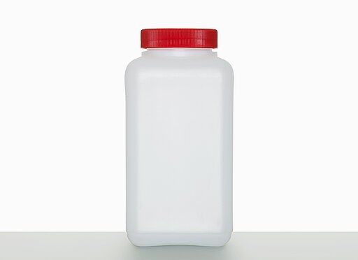 Kunststoff Vierkantflasche: 1,0 Liter, Farbe: natur