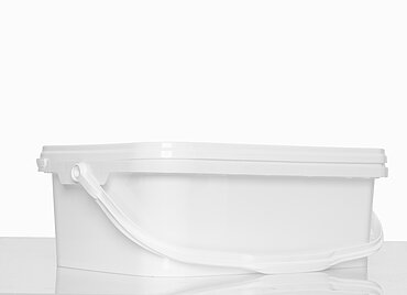 Kunststoff Rechteckeimer: 3,5 Liter, Farbe: weiß