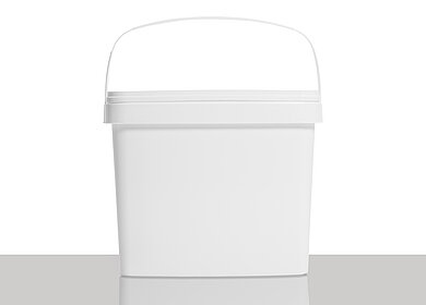 Square bucket: 24,7 liter, colour: white