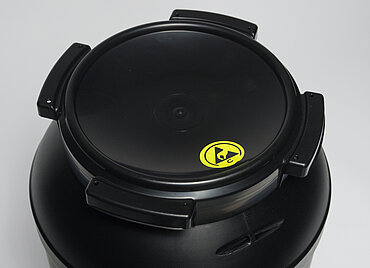 Kunststoff Schraubdeckelfass leitfähig: 26,0 Liter, Farbe: schwarz