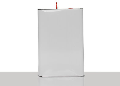 Tinplate canister: 10,0 liter, colour: white