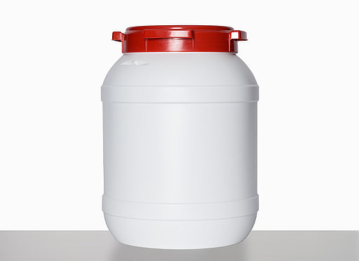 Schraubdeckel Weithalsfass: 26,0 Liter, Farbe: weiß