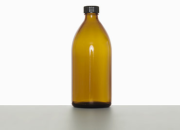 Enghalsglas: 1,0 Liter, Farbe: braun