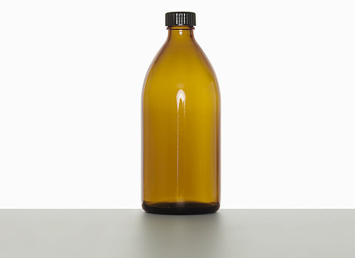 Enghalsglas: 1,0 Liter, Farbe: braun