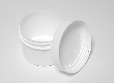 Screw lid can: 500 milliliter, colour: white Screw lid can: 500 milliliter, colour: white
